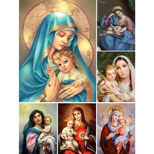 DIY 5D Diamond Painting Full Square Religious Icon Cross Stitch Embroidery Diamond Mosaic Picture of Rhinestones Home Decor Gift