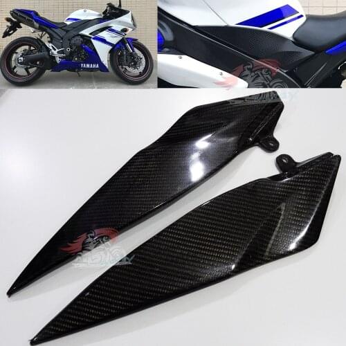 For Yamaha R1 2007 2008 TWILL Carbon Fiber TANK SIDE PANELS