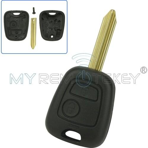Remote car key shell case cover 2 button SX9 key blade for Citroen C2 C3 C5 Xsara for Peugeot 106 206 Remtekey