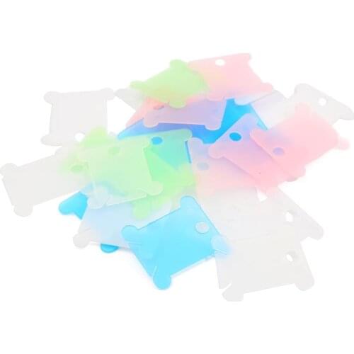 20/50Pcs Embroidery Thread holder Floss Craft Bobbin Cross Stitch Storage Holder Plastic Sewing Thread Board Card 35x38mm