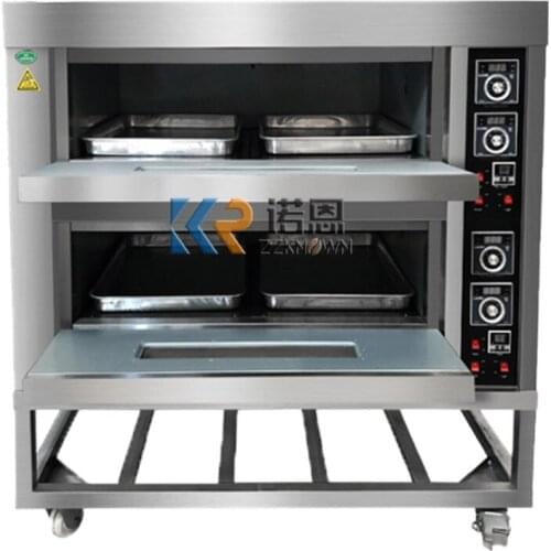 2 Deck 4 Trays Electric Baking Oven Kitchen Bakery Equipment Commercial Pizza Oven Machine with CE