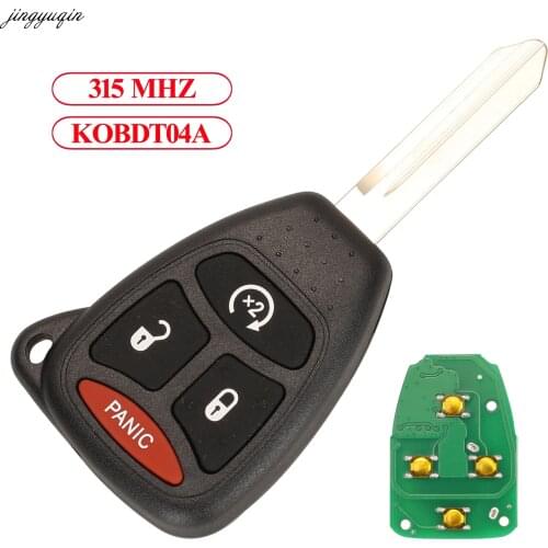 Jingyuqin Remote Control Car Key 315MHZ KOBDT04A For Chrysler Aspen Dodge Dakota Ram Durango 07 08 09 10 11 Jeep 3+1 Big Buttons