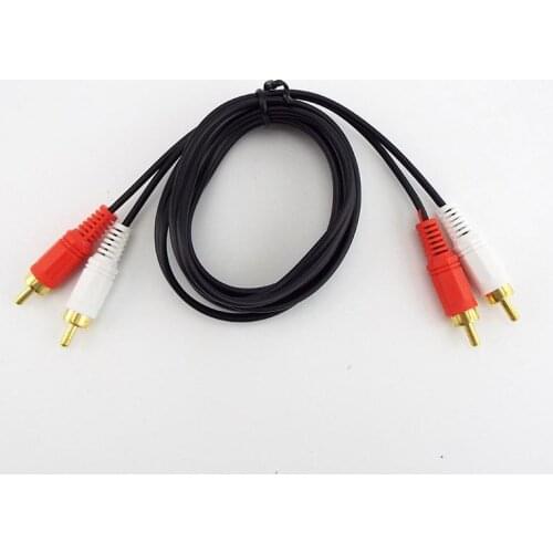 RCA Male to 2 RCA Male connector Cable Dual Stereo Audio Wire Extension Cable AV for DVD TV CD Sound Amplifier