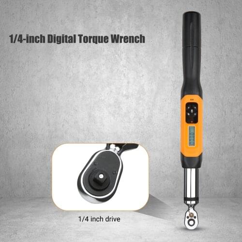 KKmoon 1/4 Inch Digital Torque Wrench Electronic Torque Wrench with Buzzer & LCD Alarm 0.1-10 N.m/0.3-30 N.m Tool Kit EWJ2-0030