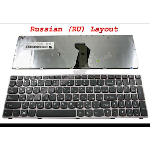 100% Genuine New Laptop keyboard for Lenovo Z570 V570 B570 B570A B570G B575 V570C Black Russian RU Version V-117020FS1-RU