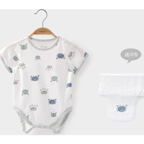 Summer Cotton Baby Romper Animal Jumpsuit Short Sleeve Newborn Baby Girl Clothes Cartoons Ropa De Nino Bodysuits BE50BR