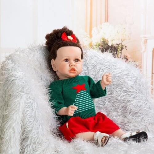 New Arrival Silicone Reborn Baby Boneca Dolls Real Touch 19 Inch Toddler Newborn Full Silicone Baby Dolls Kids Birthday Gift
