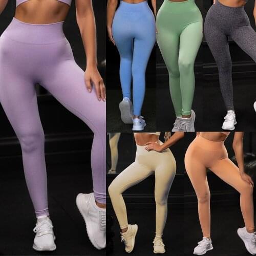 2020 Women Sexy Push Up Pants Gym Leggings Bodybuilding Sport Seamless Legging High Waist Legging Pants Women
