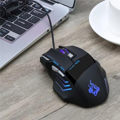 High Quality optical professional wired gaming mouse Home Office 5500DPI RGB 7 Color ergonomics design For Laptop PC LOL CS