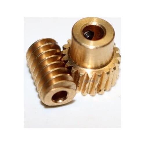 0.5M-20Teeths ratio:1:10 Electric Motors Copper Worm Gear Rod Set Smart Home Remote Keyless Entry