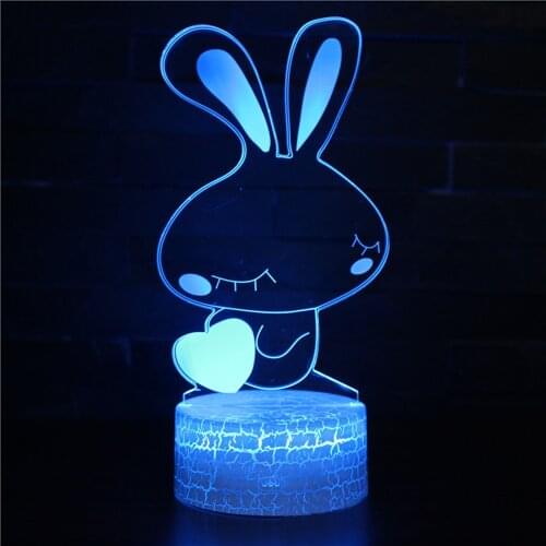 Bunny Night Light Bedroom Night Lamp Childrens Night Light Bedroom Decor Valentines Day Gift Fancy Lighting Nightlight Child