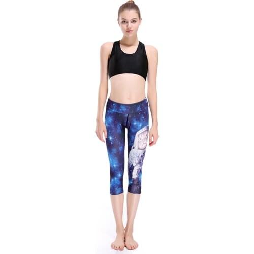 New Elastic Shark Women Fitness Pants Capris Dragon Turtle Printing Yoga Tights Running Jogging Gym Sports Pants 3 Patterns