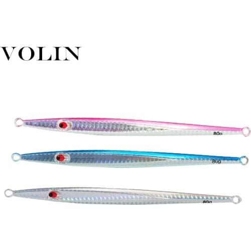 VOLIN Slow Jigging Metal Lure 80g 100g 120g 150g 200g 250g Saltwater Metal Fishing Lure Artificial Bait Casting Fishing Tackle