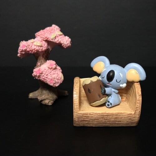 TOMY Pokemon Action Figure Cartoon Komala Scene Doll Decoration Old Model Toy