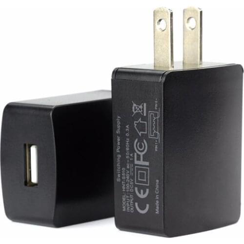 Universal US/EU 5V1A USB Wall Charger Plug in-Door Power AC Adapter for Travel Office Home Use - 2 Pack