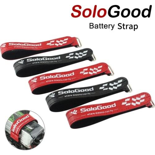 SoloGood 5PCS Strong RC Lipo Battery Strap Tie Cable Tie Down Strap 25*2cm Colorful For RC FPV Helicopter Quadcopter Model Tie