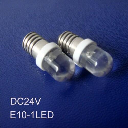High quality DC24v E10 led Signal lights,E10 bulbs led 24v E10 led car bulbs 24Vdc led E10 Pilot lamps free shipping 500pcs/lot