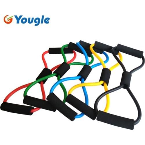 YOUGLE 8-shaped Rubber Elastic Pull Rope Resistance Band Loop For Workout Exercise 35cm