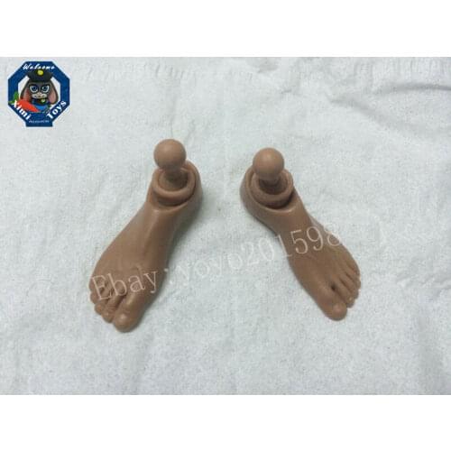 1pair 1/6 Scale Male Feet With Connector For 12" DAM TTL HT Figure Body Doll