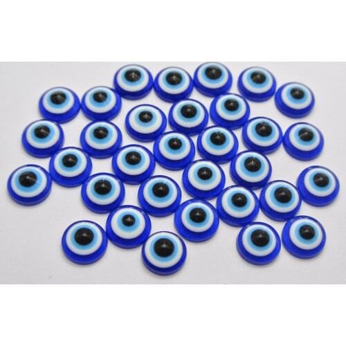 200pcs 9mm fashion Acrylic Blue Flatback Eye bead Decorative diy jewely Accessories free shipping
