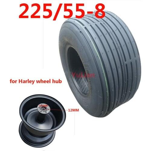 225/55-8 tires with wheels 18x9.50-8 front or rear 8 inch 4PR vacuum tires for electric scooter for Harley China bicycles
