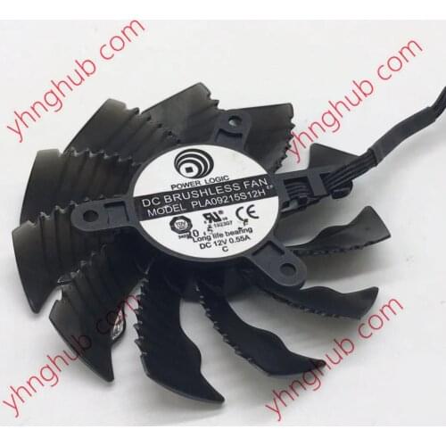 Power Logic PLA09215S12H DC 12V 0.55A 4-Wire Server Frameless Cooling Fan