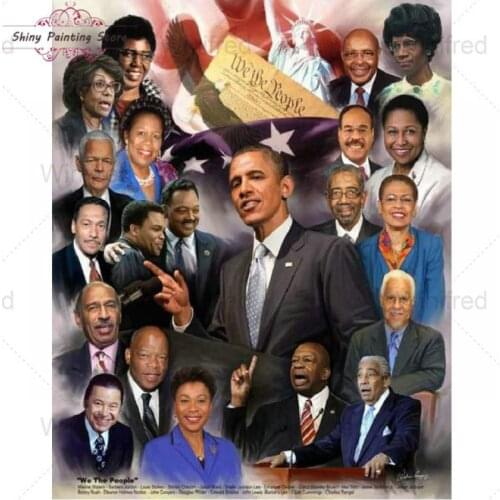 5D DIY Diamond Painting America President Diamond Embroidery Group Portrait Speech Cross Stitch Kit Handmade Product Home Decor