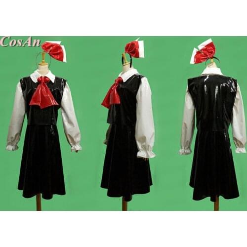 Touhou Project Rumia Cosplay Costume Black White Assorted Colors Patent Leather Uniform Unisex Role Play Clothing Custom-Make