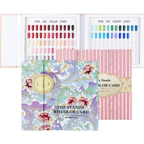 120 Colors Card Nails Tips Display Case Nail Gel Polish Tips Color Display Box Nail Tips Display Book