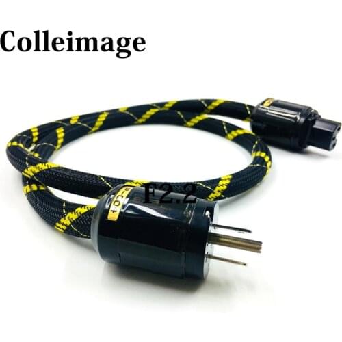 Colleimage Hifi FP-314Ag OFC with shielded HiFi US European power cord Professional audio DAC amplifier wire AC Power Cable