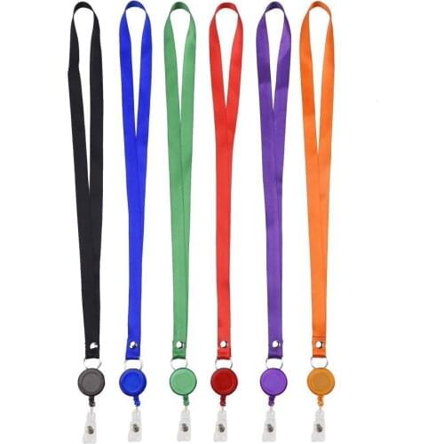 Coolrunner Colorful Retractable Lanyard Neck Strap Band for Business ID Badge Card Holders