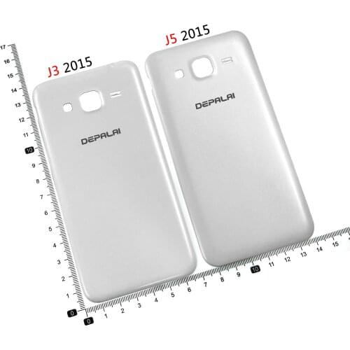 For Samsung Galaxy J3 J5 J7 2015 J300 J500 J700 F H J500FN Back Battery Cover Door Rear Glass Housing Case Replace Battery Cover