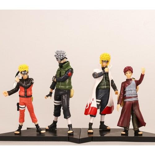 Naruto ninja Hatake Kakashi Gaara Namikaze Minato Action Figures Anime Figurines doll Model Toys Birthday Ornaments Gift