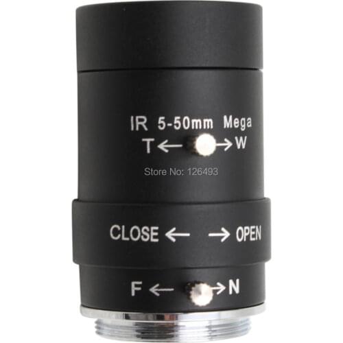 ELP CCTV 5-50mm CS Mount High resolution high quality Manual zoom Varifocal Lens