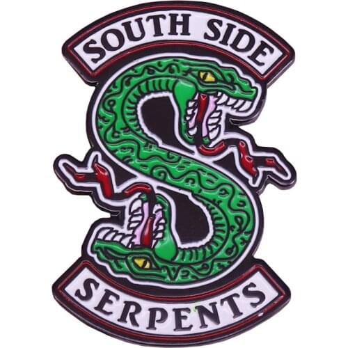 TV Riverdale Enamel Pin SOUTH SIDE SERPENTS Clothes Shirt Jeans Brooch Badge Charm Pins Metal Brooches for Women