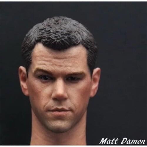 In Stock For Sale 1/6th Matt Damon Byrne Male Head Sculpture For Usual 12inch Doll Action Figure