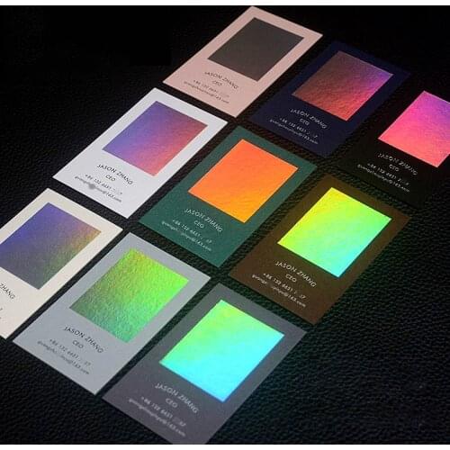 Rainbow Letter Press Business Card Printing Free Design Custom Letterpress Foil Stamped Thick Paper Factory