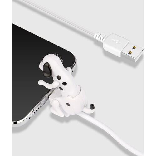 Creative Cute Humping Moving Spotty Dog Toy Smartphone Cable Charger Data 1M Charging Line Cell Phone Accessories
