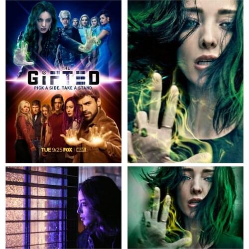 CANVAS Painting Moive U.S.T.V Drama The Gifted Season2 Actress Emma Dumont Lorna Dane Mrs Polaris Green Hair Poster Wall Art