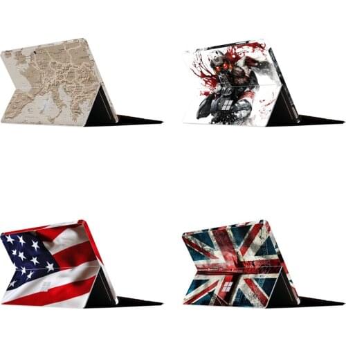China suppliers laptop skins wholesale vinyl world map sticker for surface GO 1 backside skin