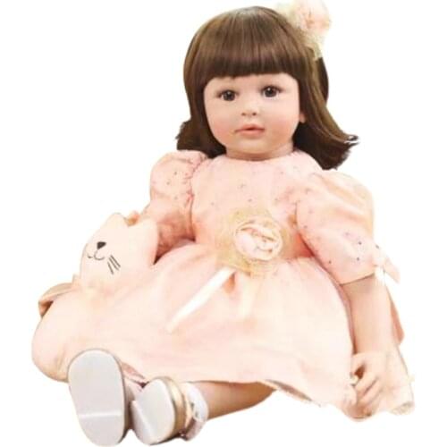 Princess Sue girl baby doll 24 inch bebe reborn baby toddler silicone vinyl doll toys children gift high quality