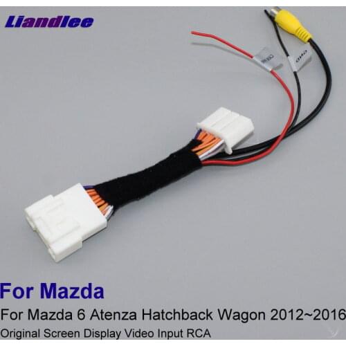 Liandlee RCA Adapter Wire Cable For Mazda 6 Mazda6 Atenza Hatchback Wagon 2012-2016 Rear View Camera Original Video Input Switch