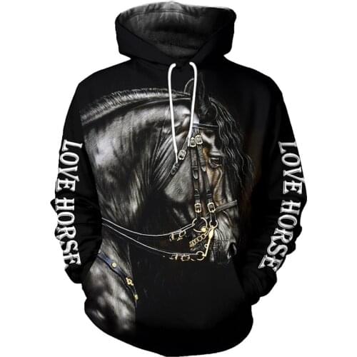 Hot sale Men women beautiful horse racing limited edition 3d zipper hoodies long sleeve Sweatshirts jacket pullover tracksuit