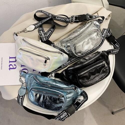 Western-style small bag female 2021 autumn and winter new fashion laser pocket Joker diagonal bag chest bag