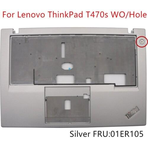 New Original For laptop Lenovo Thinkpad T470S Palmrest Upper Case Keyboard Bezel Cover Silver WO/FPR 01ER105