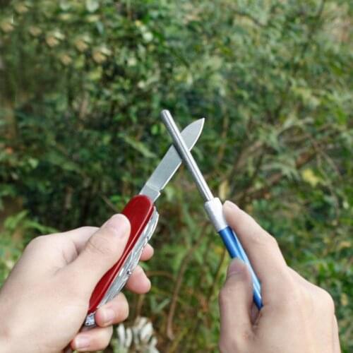 OOTDTY 3in1 Diamond Pocket Blade Knife Sharpener Pen-file Outdoor Hunting Fish Saw Hook