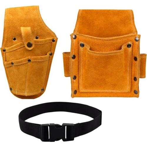 Wearable Waist Pack Electric Drill Bag Screws Nails Drill Bit Metal Parts Fishing Travel Tool Storage Bags with Belt