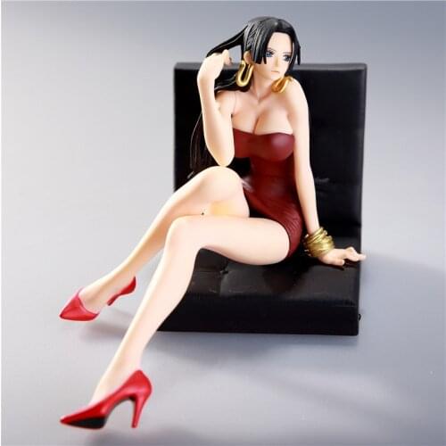 FigureCrazy Anime Luffy Wife Hancock Life Ver. Sexy Sitting Sofa PVC Action Figure Luffy Hancock Collectible Model Toy 12cm