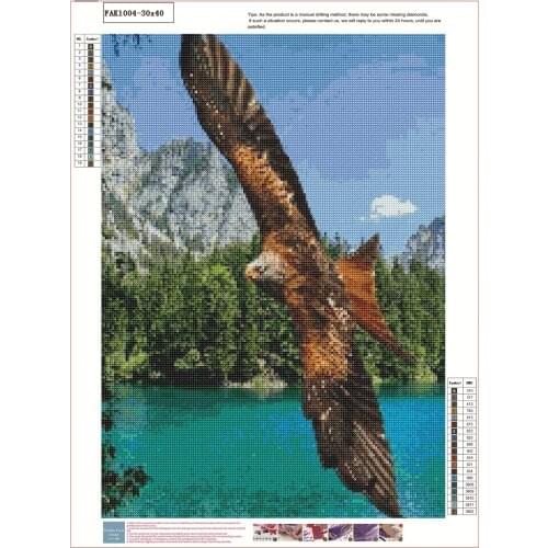 Eagle 5D Full Round cartoon diamond painting Needlework Pattern Diamond Embroidery Diamond Picture Home Decoration Painting