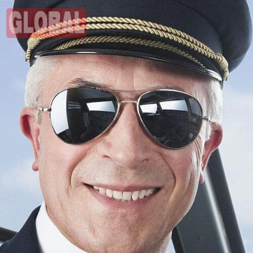 Polarized Sunglasses Men Spring Hinge Men Sunglasses Aviation Luxury Design Pilot Sun Glasses Retro Driving Goggles Metal 2019
